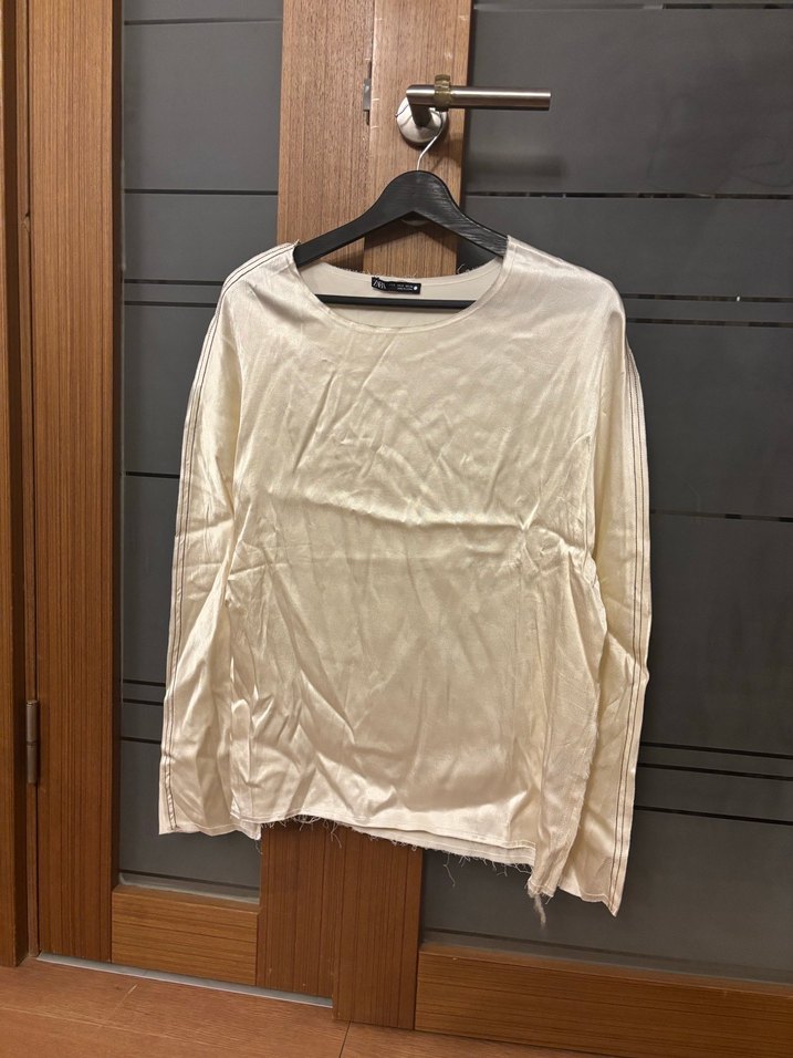 Kadın Beyaz viskoz kumaşlı şık bluz - Görsel 5