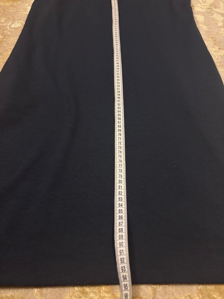 Lacivert elbise - Görsel 3