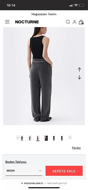 m Beden Nocturne üst dikişli pantalon