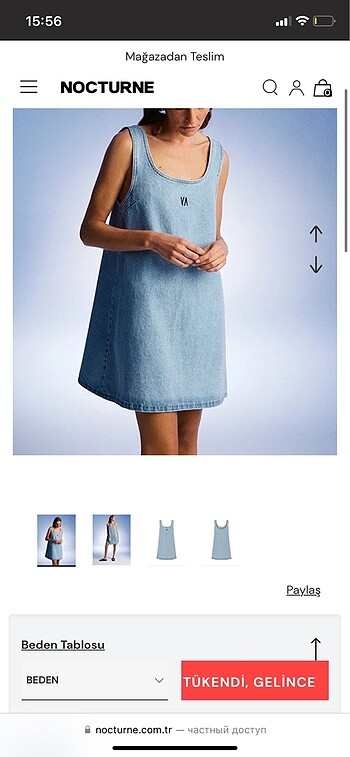 Nocturne denim elbise