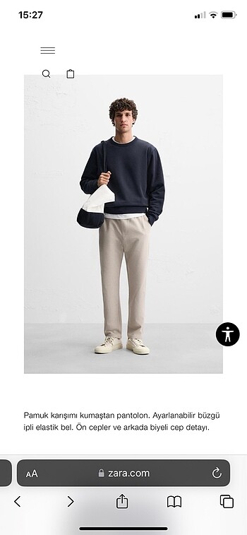m Beden siyah Renk Zara jogger bel fit pantalon