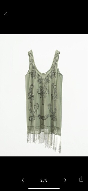 Zara Zara full boncuk islemeli elbise
