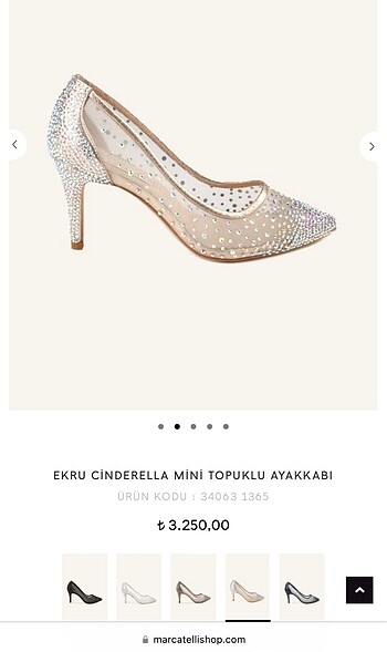 37 Beden Marcatelli Cinderella taşlı topuklu ayakkabı
