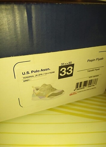 U.S Polo Assn. polo 33 no kiz cocuk spor ayakkabisi 