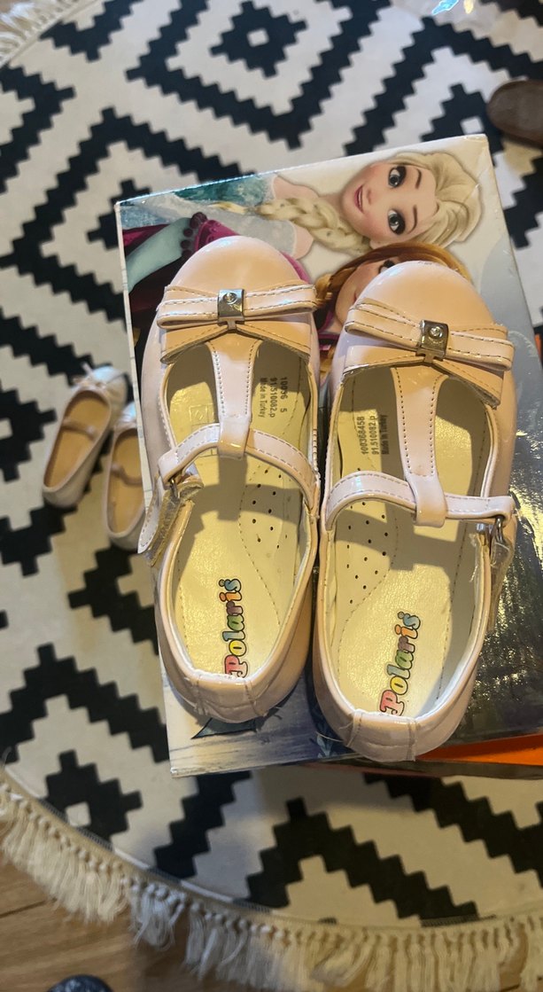 Kız Çocuk pudra rengi Tokalı Babet Ayakkabı - Görsel 5