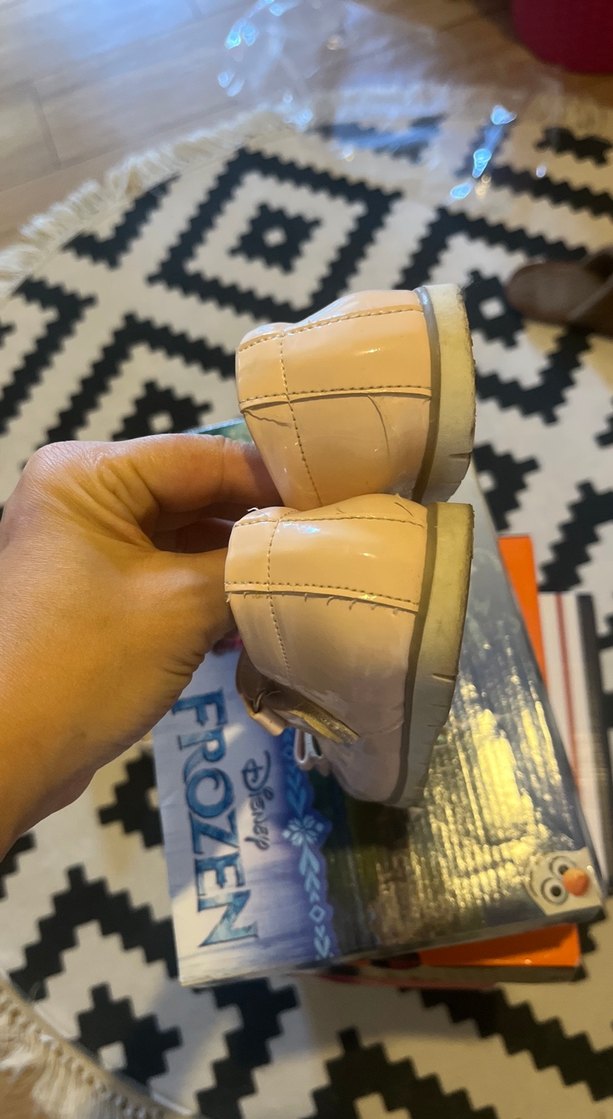 Kız Çocuk pudra rengi Tokalı Babet Ayakkabı - Görsel 4