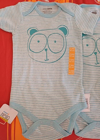 Mavi Çizgili Erkek Bebek Kısa Kollu Body - Görsel 2