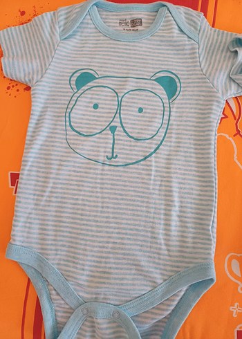 Mavi Çizgili Erkek Bebek Body - Görsel 2