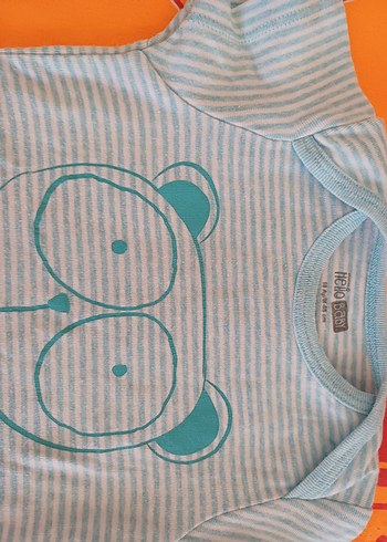 Mavi Çizgili Erkek Bebek Body - Görsel 3