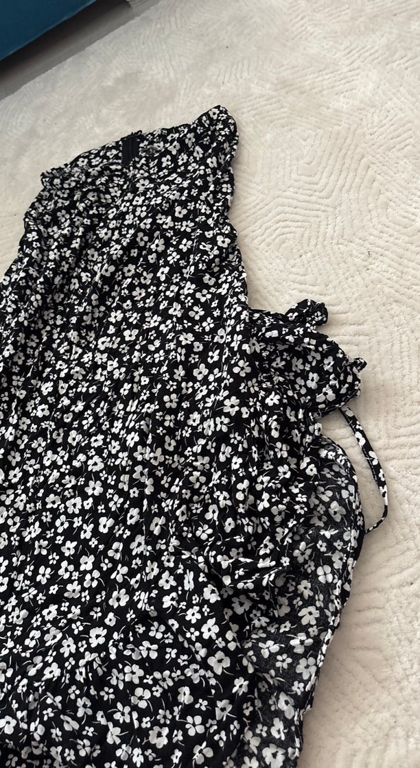 Pamuklu Çiçek Desenli Uzun  Eteği - Görsel 2