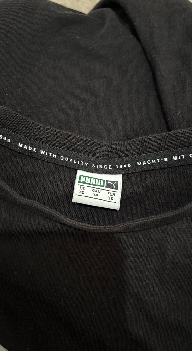 PUMA Baskılı Siyah Kısa Kollu Hamile Tişörtü - Görsel 2