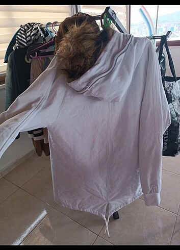 xl Beden Parka kapitoneli kürklü