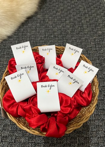 Parlak Kırmızı Saç Tokası bride hediyelik toka