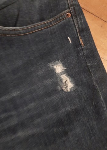 Mavi Yıpranmış Detaylı Midi Boy Kadın Kot Pantolon - Görsel 6