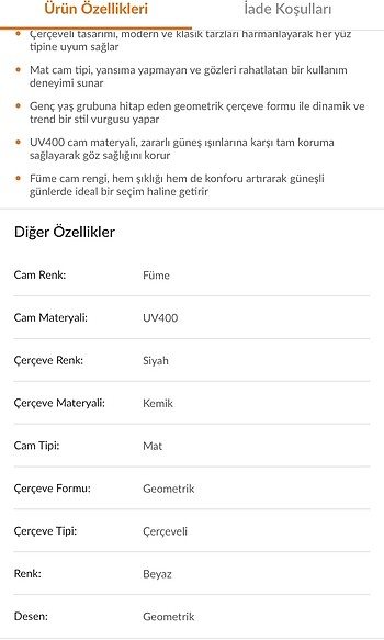 Beden Vogue güneş gözlüğü orjinal