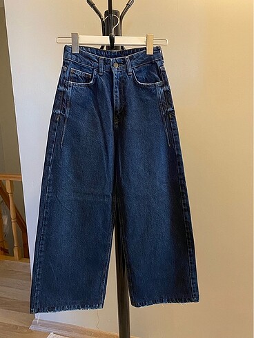 Denim bol paça pantolon