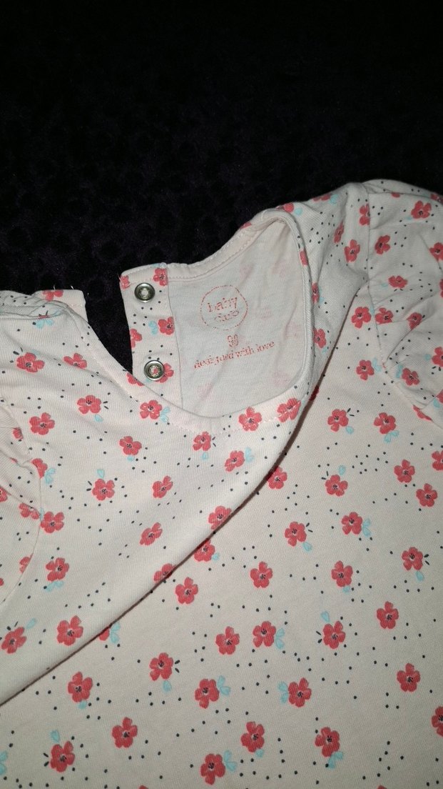 Kız Çocuk Beyaz Çiçekli V Yaka Elbise - Görsel 3