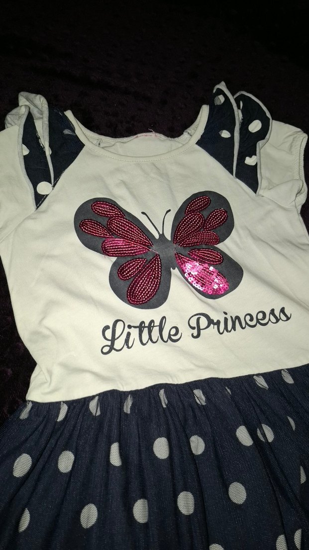 Kız Çocuk Puanlı Renkli Elbise - Görsel 2