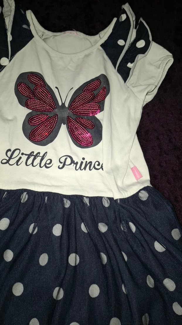 Kız Çocuk Puanlı Renkli Elbise - Görsel 3