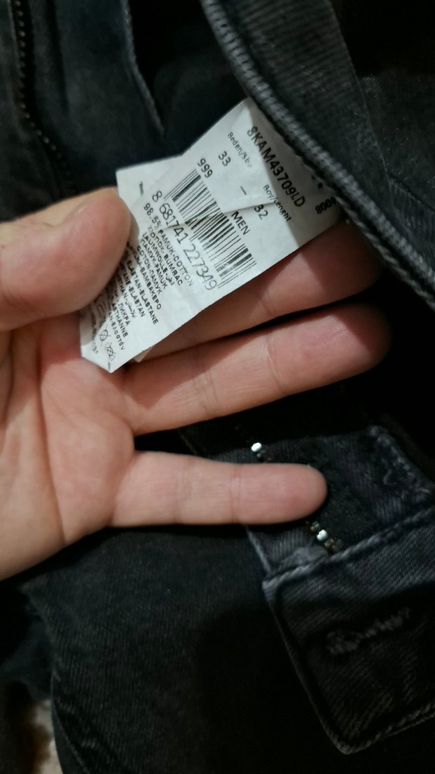 Erkek yırtık Detaylı Denim Pantolon - Görsel 3