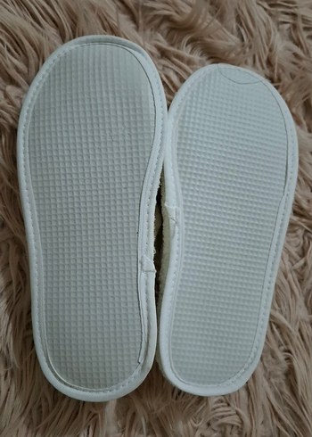 Dantel Detaylı Kadın Beyaz lohusa terliği - Görsel 4