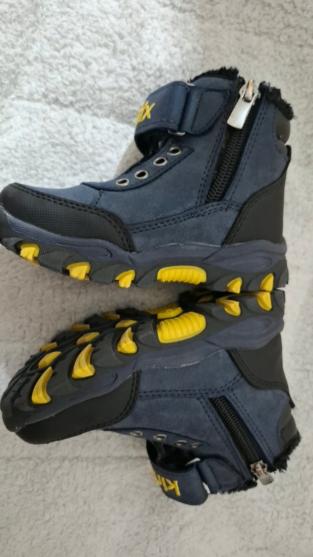 Koyu Mavi Nakışlı Erkek çocuk Botları - Görsel 3