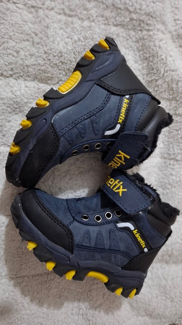 Koyu Mavi Nakışlı Erkek çocuk Botları - Görsel 5