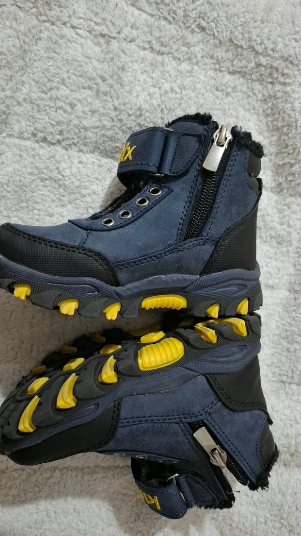 Koyu Mavi Nakışlı Erkek çocuk Botları - Görsel 2