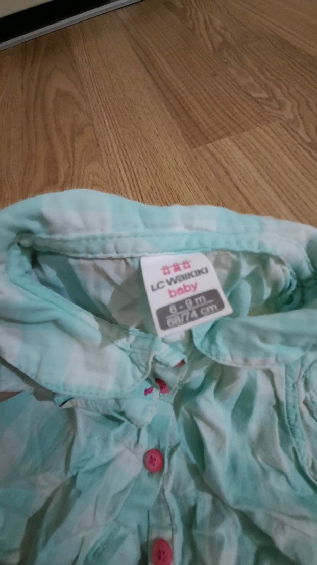 Bebek Kız Kısa Kollu Düğmeli Üst 3'lü Set - Görsel 4