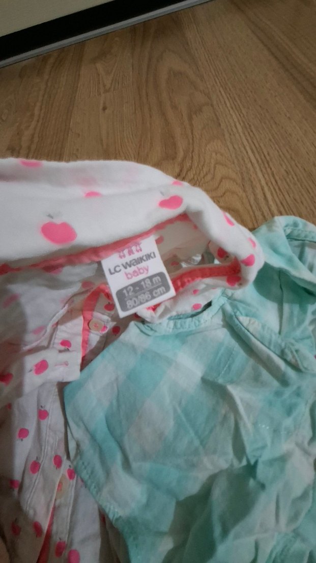 Bebek Kız Kısa Kollu Düğmeli Üst 3'lü Set - Görsel 5