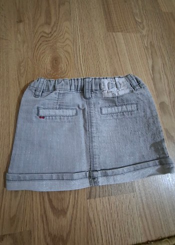 Kız Çocuk Gri Denim Etek - Görsel 3