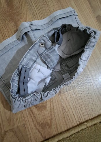 Kız Çocuk Gri Denim Etek - Görsel 2