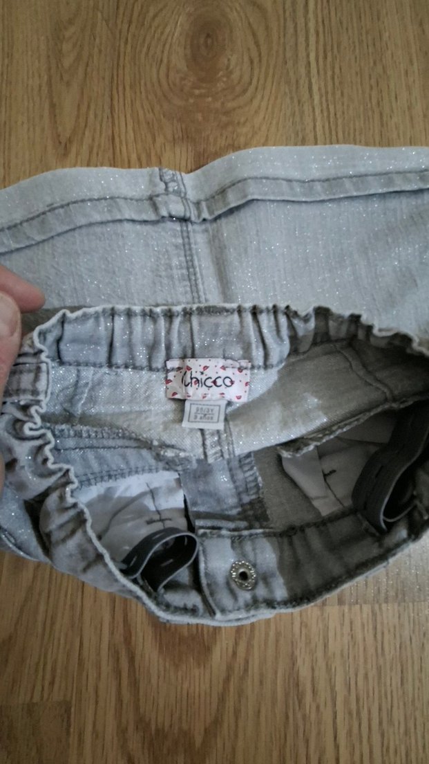 Kız Çocuk Gri Denim Etek - Görsel 4