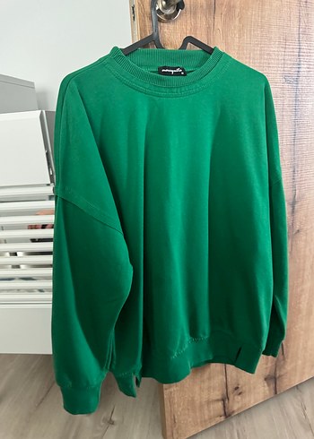 Kadın Yeşil Salaş Sweatshirt - Görsel 2