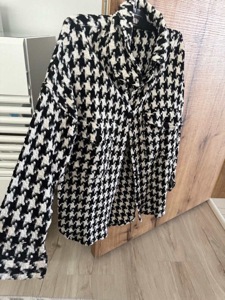 Gri Desenli Uzun Kollu Kadın Gömlek - Görsel 3