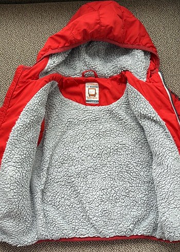 Kırmızı Fermuarlı Erkek Çocuk Mont - Görsel 4