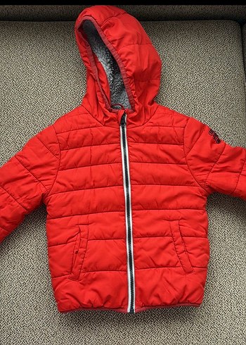 Kırmızı Fermuarlı Erkek Çocuk Mont - Görsel 2