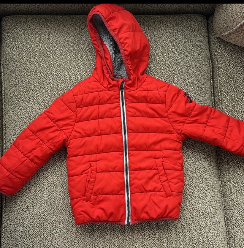 Kırmızı Fermuarlı Erkek Çocuk Mont - Görsel 2