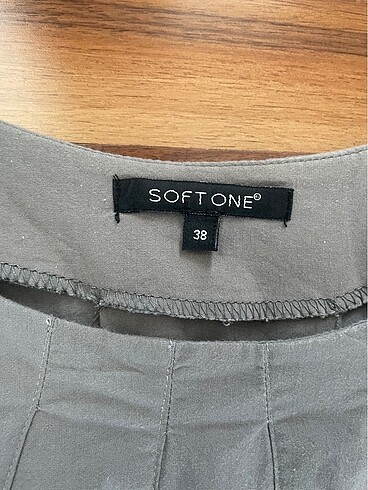 38 Beden Softone gri elbise