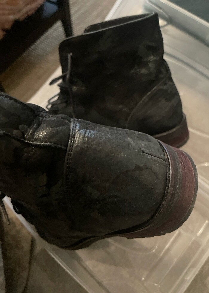 Elle 38 numara kamuflaj deri ayakkabı - Görsel 5