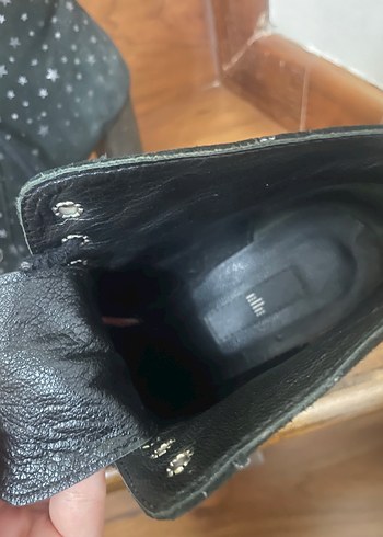 Süet Yıldız Desenli Platform Topuklu Bot - Görsel 7