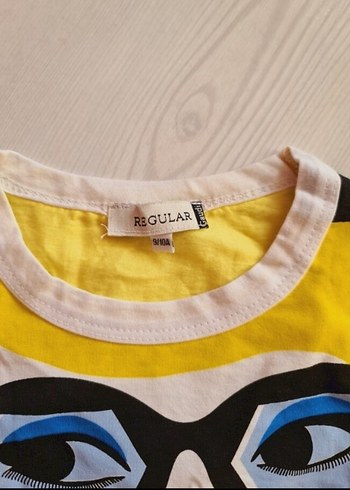 Renkli Baskılı Sarı Kız Elbisesi - Görsel 3