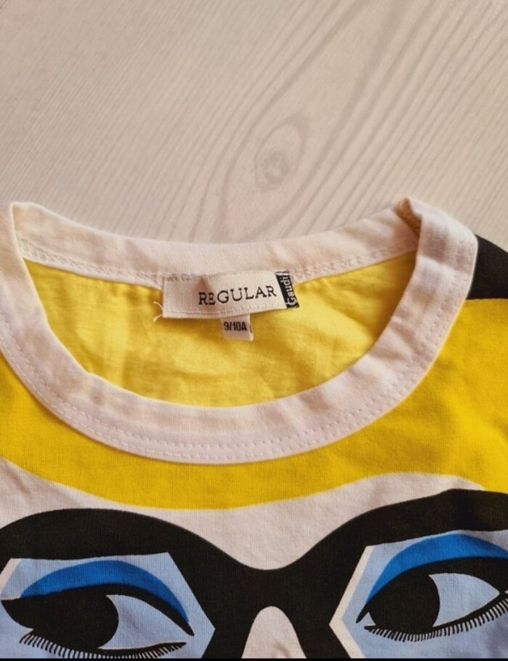 Renkli Baskılı Sarı Kız Elbisesi - Görsel 3