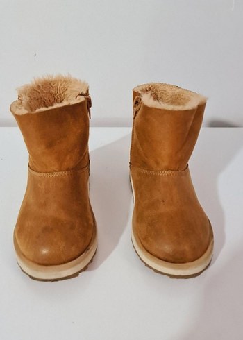 Kız Çocuk Kahverengi Süet Kürklü Bot - Görsel 2