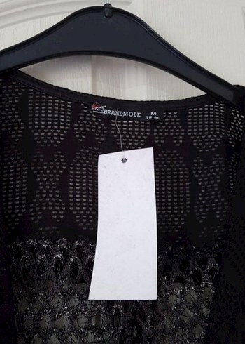 Nakışlı Siyah Örgü Kadın Yelek - Görsel 5