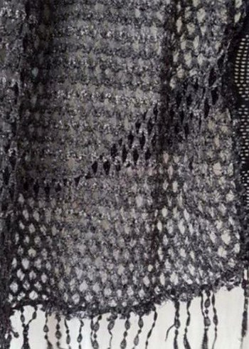 Nakışlı Siyah Örgü Kadın Yelek - Görsel 7