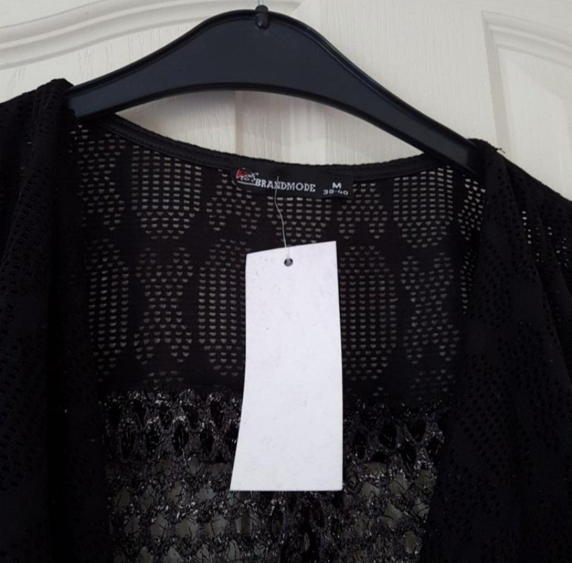 Nakışlı Siyah Örgü Kadın Yelek - Görsel 5