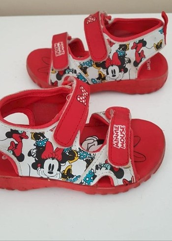 Kız Çocuk Minnie Mouse Baskılı Renkli Sandalet