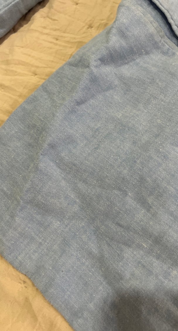 Mavi Keten Kadın Midi Blazer Ceket - Görsel 3