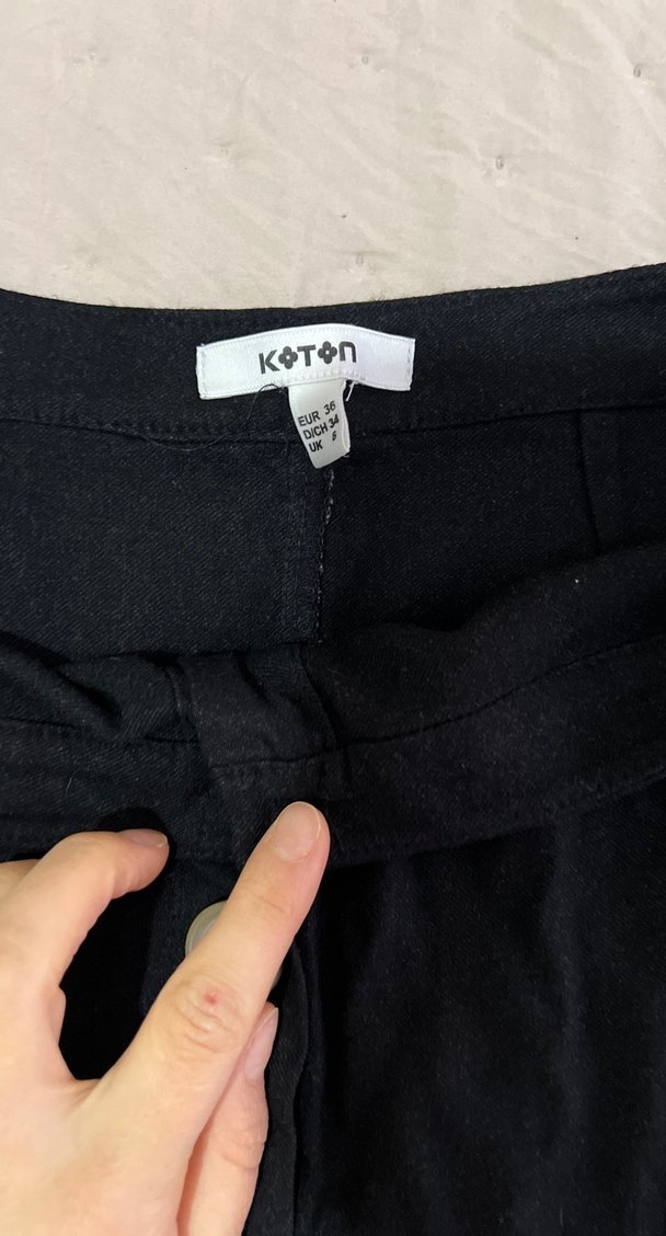 Düğmeli Siyah Uzun Etek - Görsel 4